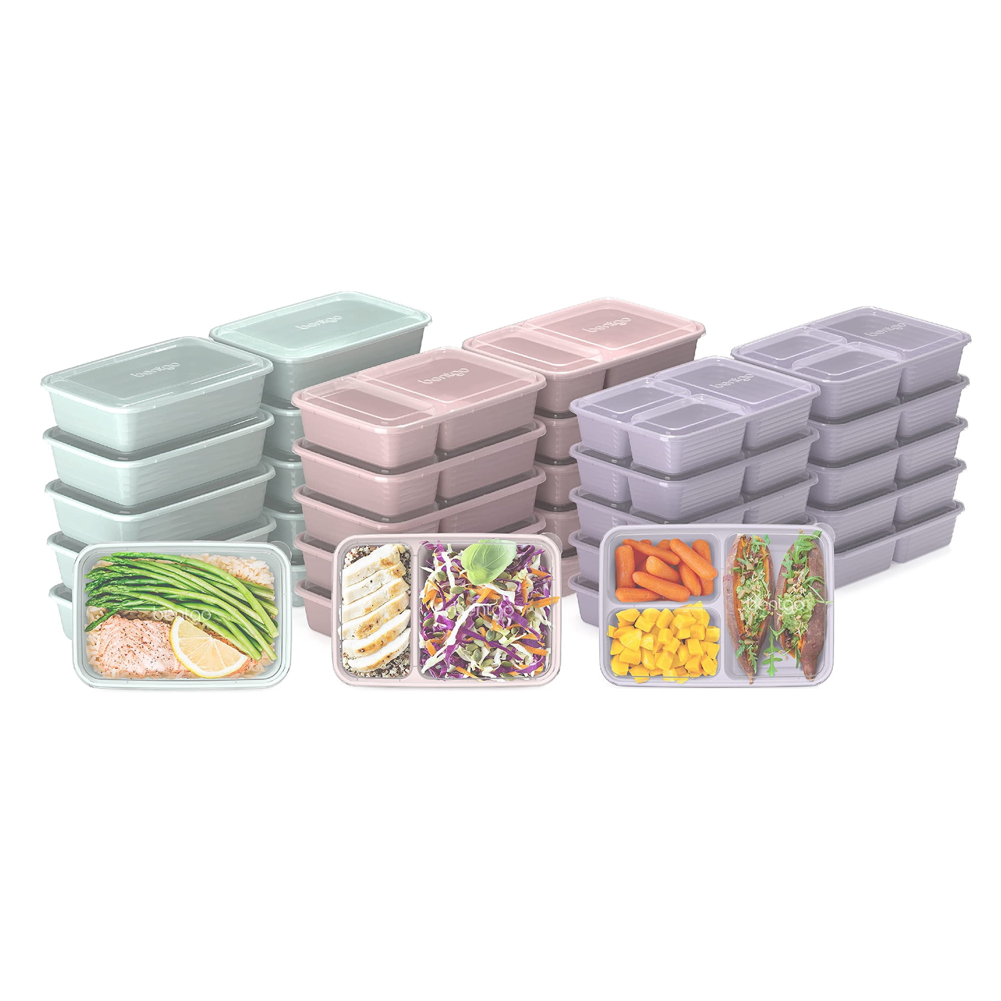 Kit De Preparación De Comidas Bentgo Prep, 60 Piezas, 1, 2 Y 3 Compartimentos