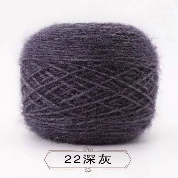 Xiao Hua Hilo para ganchillo, 2 ovillos, 300 g en total, perfecto para proyectos de ganchillo, hilo suave y resistente, gris oscuro.