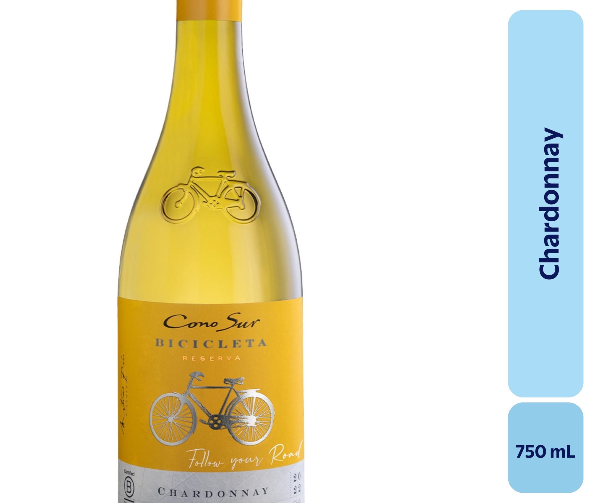 Vino Chardonnay Botella 750 mL Bicicleta