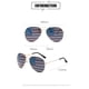 thumbnail image 2 of Paquete de 3 gafas de sol estilo aviador con la bandera estadounidense, accesorio patriótico para el 4 de julio., 2 of 6
