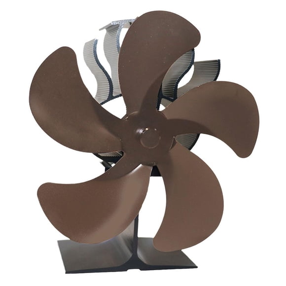 Bronce Amistoso De La Eficacia De La Fan De La Chimenea De Eco Del Ventilador De La Estufa De 5 Cuchillas Accionado Por Calor