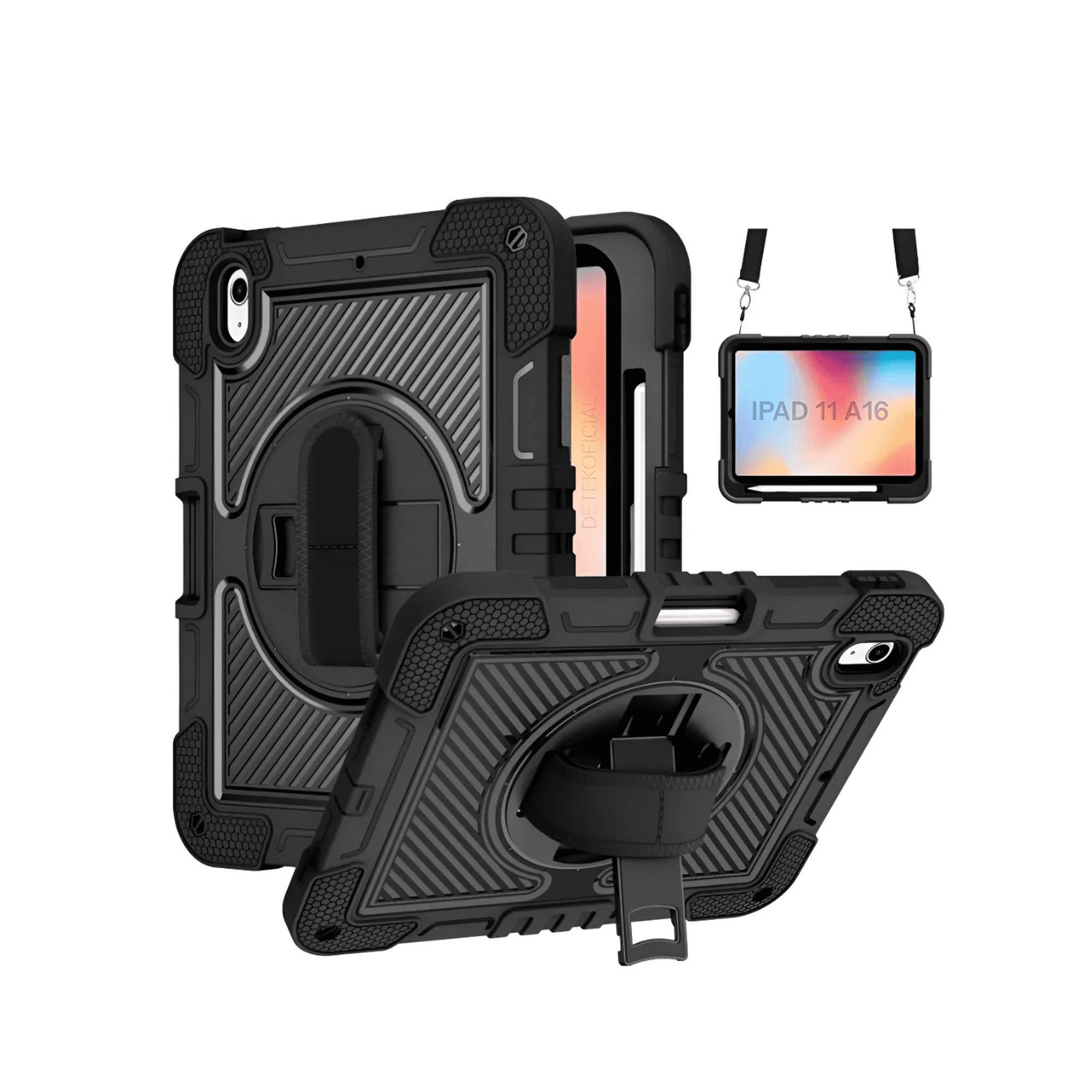 Genérico - Funda Antigolpes Para Ipad A16 11th Generacion 2025 - Negro