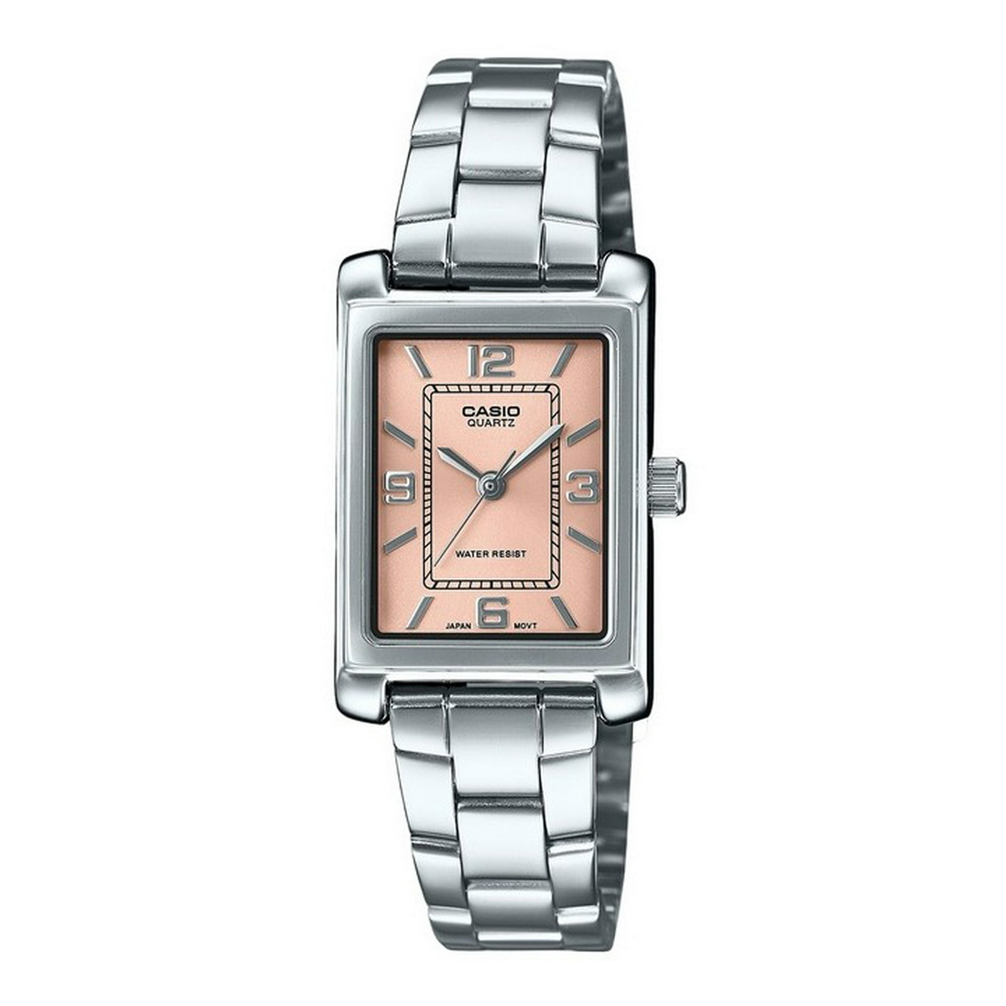 Casio - Reloj Análogo Para Mujer Standard Acero Inoxidable Dial Rosa Quartz Ltp-1234dd-4a