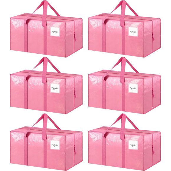 Bolsa Mudanza Pack de 6 FYGRIP 29 x 14 x 13 Rosa Extra Reforzada