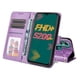 thumbnail image 3 of Funda tipo cartera FOXDOCK para Infinix Hot 11 , diseño girasol en relieve, cuero PU, cierre magnético, soporte y tarjetero, 3 of 5