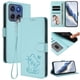thumbnail image 2 of Motorola Edge 60 5G Funda Billetera de Gato, Verde Claro, 2 of 6