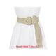 thumbnail image 4 of Cinturones de cintura anchos tejidos para mujer de talla grande INSPIRE CHIC con hebilla trenzada para vestido, hebilla gruesa, beige 114cm, 4 of 4