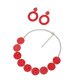 thumbnail image 4 of Conjunto De Collar Y Aretes Con Temática De Los A?os 50 Informal Para El Aniversario Del Día De San Valentín Rojo, 4 of 4