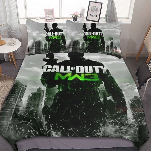 Call Of Duty Modern Warfare 3-Piece Bedding Set Duvet Cover Set Soft Warm And Comfortable Soft Bed Set for Bedroom