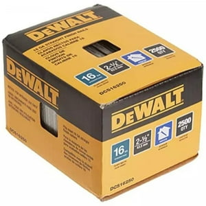 Clavo De Acabado Dewalt 16Ga 2-1/2 2500Un Dcs16250 Amarillo