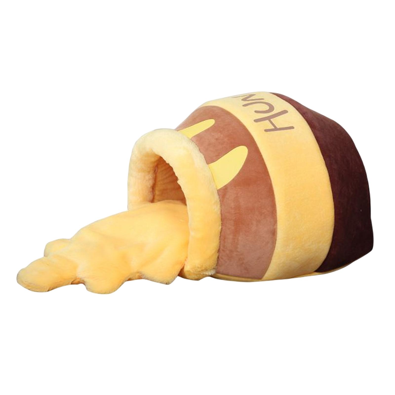 Magideal - Cama De Gato Pot Para De Interior, Cojín Extraíble, Cueva Acogedora, Casa De Dibujos Animados, Cama , Cama De Cueva Para Perros , Tarro De Tarro De Miel