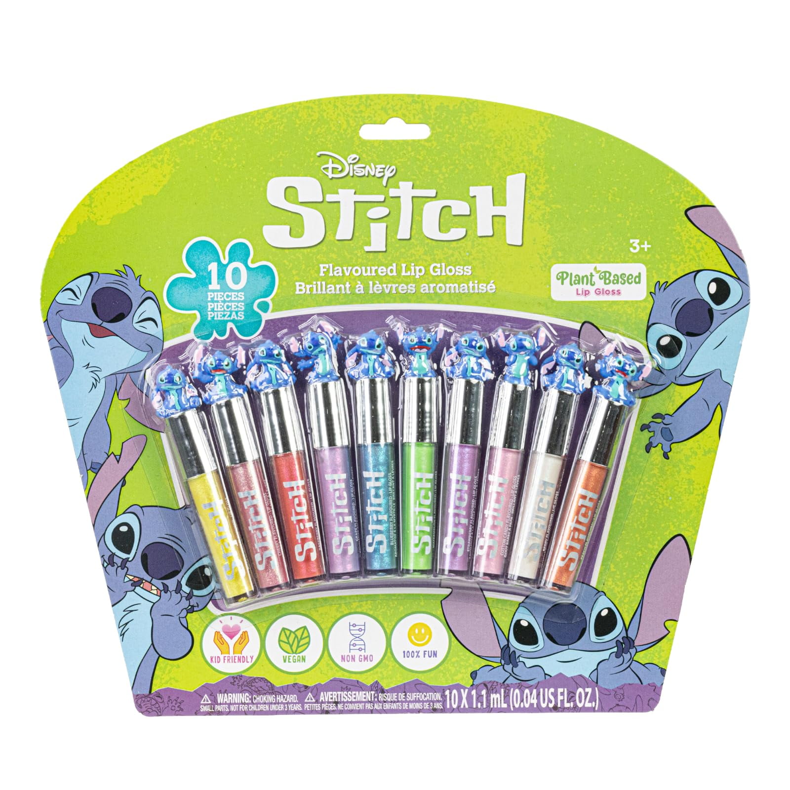 Set De Brillo De Labios Townley Girl Disney Stitch, 10 Piezas, Niñas Mayores De 3 Años