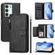 thumbnail image 3 of FOXDOCK Funda Tipo Cartera para Tecno Camon 40 Pro 4G Cuero PU con Cremallera y Correa de Muñeca, Ranuras para Tarjetas, Soporte Plegable, Cierre Magnético, 3 of 5