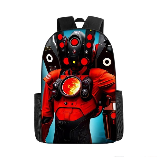 3PC-SET Skibidi Toilet Toilet Backpack Student Schoolbag Children's Lunch Bag Pencil Bag Cartoon School Bag Mochila Shoulders