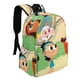 thumbnail image 2 of ¡Ahoy Piratas!-theme Backpack, Campus style schoolbag Bookbag with Adjustable Shoulder Straps And Large Zip Compartment, Unisex Travel Bags.42x30x15cm, 2 of 6