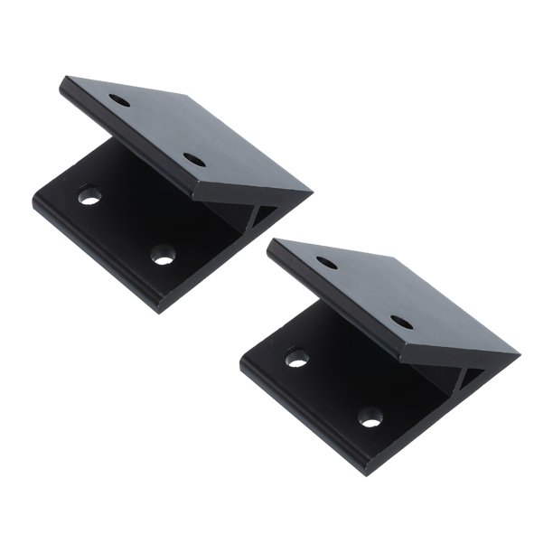 2 Paquetes de Conectores de Junta de Soportes de Esquina de Perfil de Aluminio en Ángulo de 45 Grados para la Serie 3060 (Negro)