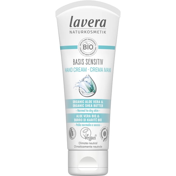 Crema de manos lavera Basis Sensitive Aloe Vera y Karité 75 ml