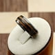 thumbnail image 4 of 1pc Stylish Men's Barrel Gun Gray Stainless Steel Ring with Wood Grain Inlay - Perfect for Weddings and Engagements, 4 of 4