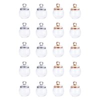 Ioensy - 20 Piezas Vacías De Vidrio Transparente, Botellas De Globo, Bolas De Globo, Decoración, Cuentas Sopladas, 16Mm