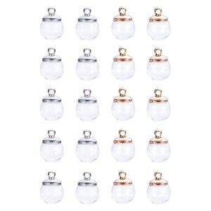 Ioensy - 20 Piezas Vacías De Vidrio Transparente, Botellas De Globo, Bolas De Globo, Decoración, Cuentas Sopladas, 16Mm
