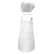 thumbnail image 2 of Delantal Para Ni?os Juego De Gorro De Cocinero Bolsillo Frontal Con Babero Ajustable Para Hacer Manualidades Para Hornear Blanco L, 2 of 5