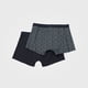 thumbnail image 2 of Bóxer Hombre Bipack Mix Print Negro/Gris Corona, 2 of 5