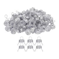 Magideal - 50 Uds. De Adornos Navideños, Tapas, Perchas Navideñas, Decoraciones Diy, Tapa, Cubierta Para Bola De Navidad, Perchas Navideñas, Tapas Para Árbol De Plata