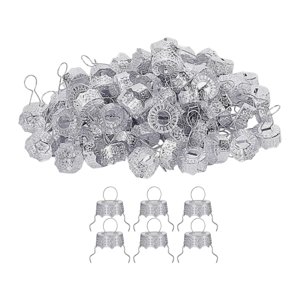 Magideal - 50 Uds. De Adornos Navideños, Tapas, Perchas Navideñas, Decoraciones Diy, Tapa, Cubierta Para Bola De Navidad, Perchas Navideñas, Tapas Para Árbol De Plata