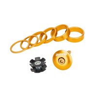 Ioensy - Herramienta De Instalación Del Espaciador De Auriculares De Bicicleta Arandela De Horquilla Delantera Juego De Arandelas De Horquilla De Bicicleta Oro