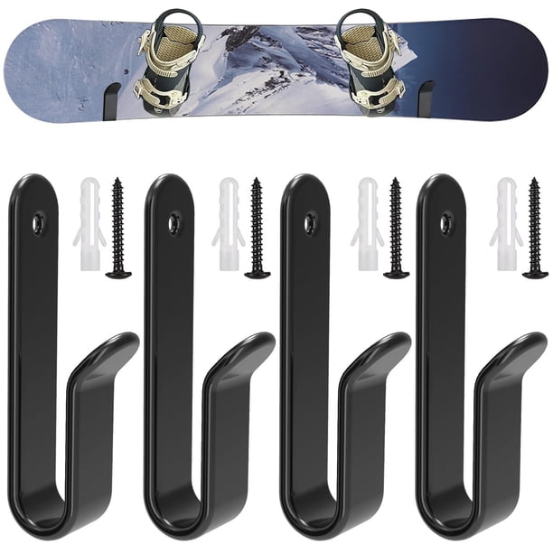 Ganchos para Snowboard Kvlniqs Pack de 4 para Pared, ancho 50‑90 cm