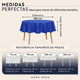 thumbnail image 3 of Mantel De Mesa Redondo Tela Hule Antimancha Impermeable Azul Az, 3 of 10
