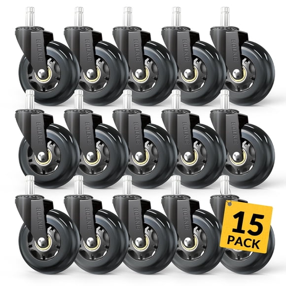Ruedas para Silla de Oficina HOLKIE 3 pulg de Goma Juego de 15