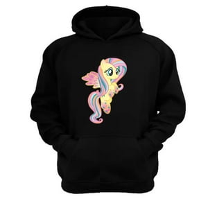 Genérico - Polerón Canguro Mi Pequeño Pony Negro Talla M Unisex
