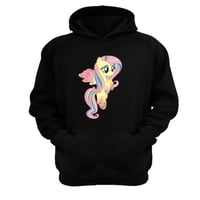 Genérico - Polerón Canguro Mi Pequeño Pony Negro Talla L Unisex