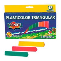 Plasticina Triangular (12 Colores)  Proarte