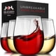 thumbnail image 1 of Juego de 4 copas de vino Bravario, irrompibles, de plástico sin tallo, 470 ml, 1 of 6