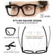 thumbnail image 4 of Lentes de Lectura AEZUNI Cuadrados Grandes para Mujer Negro 2.0, 4 of 6