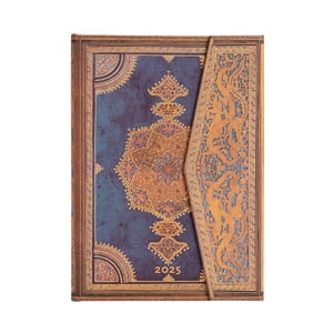 Paperblanks - Agenda 2025 Safavid Indigo Midi Vista Semana Tapa Dura