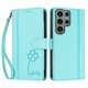 thumbnail image 3 of Funda Cartera Trébol para Samsung Galaxy S23 Ultra con Ranuras Tarjetas y Carga Inalámbrica Verde menta, 3 of 6