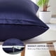 thumbnail image 5 of PiccoCasa 2 Pcs Funda de Almohada de Satén con Cremallera Seda Satinada, Estándar Azul Marino, 5 of 7