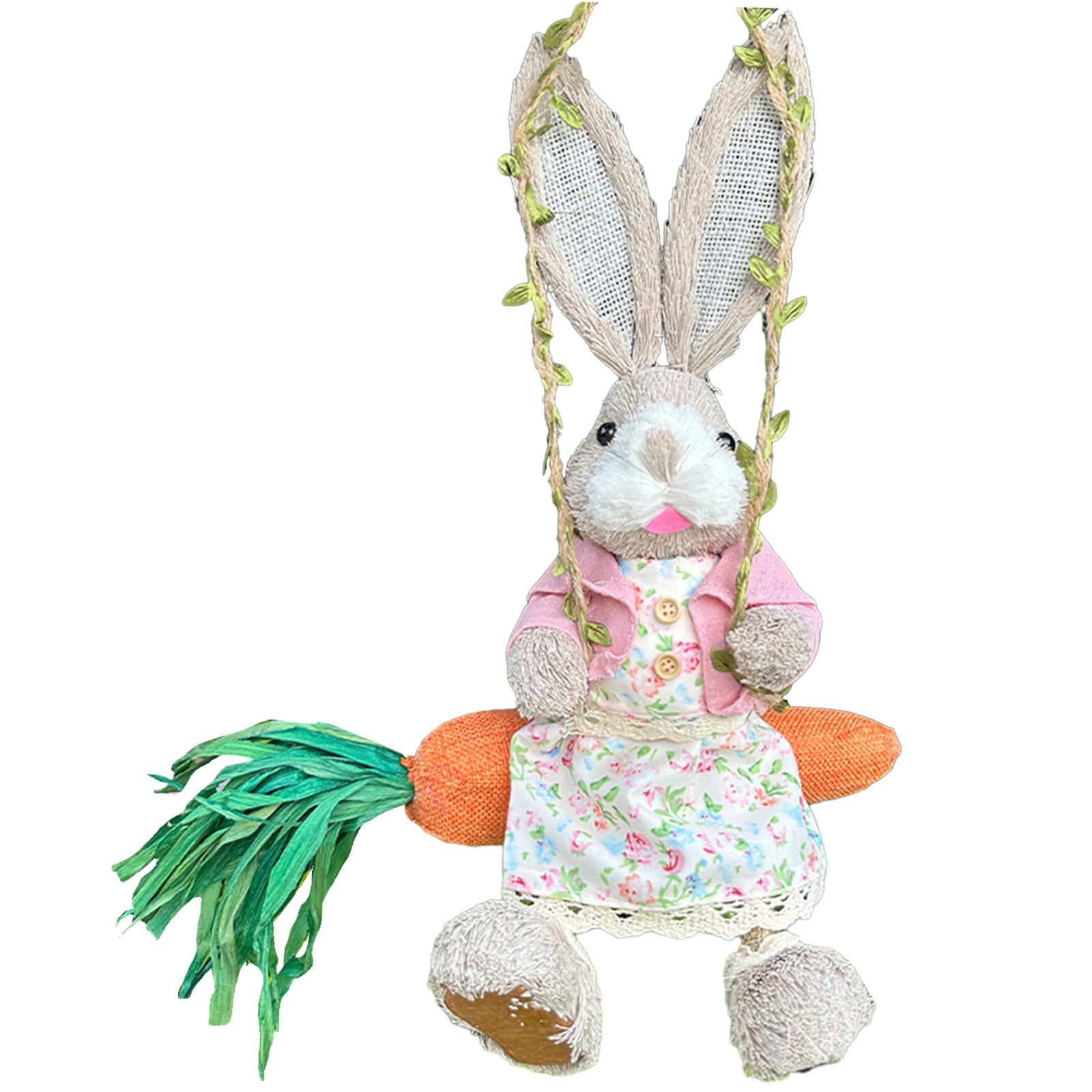 Magideal - Estatuilla De Conejo De Pascua, Decoración De Pascua, Estatua Decorativa De Jardín, Estatua De Conejo De Pascua Para Interior Y Exterior, Césped, Sala Femenino