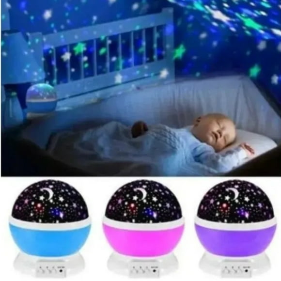 Lampara Led Espantacucos Proyector Luz Estrellas Mesa Niños