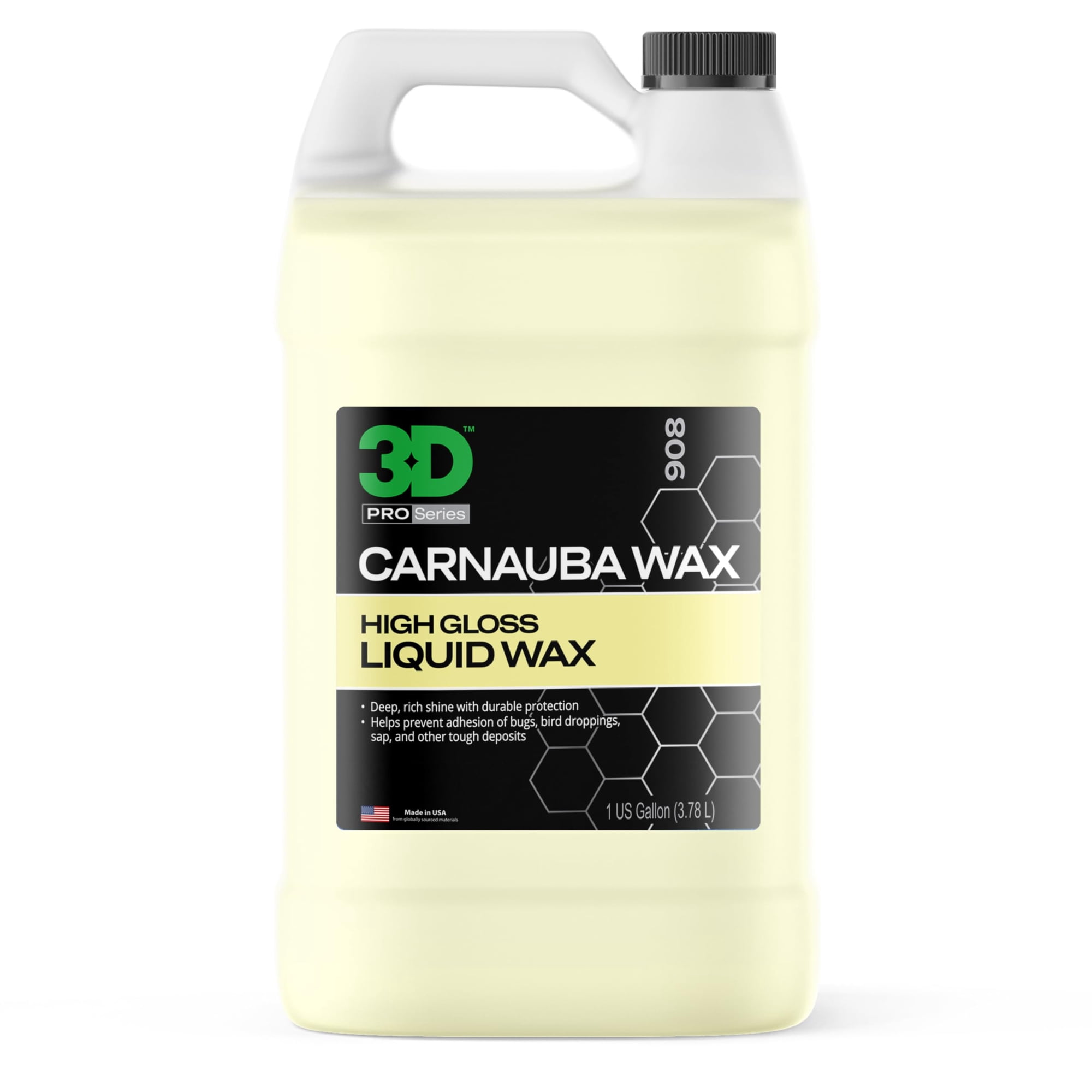 Cera De Carnauba 3d Líquida Brasileña #1, Grado 3,78 L, Para Coche