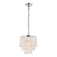 Lámpara Colgante Living District Selene Cromo Blanco 33 Cm