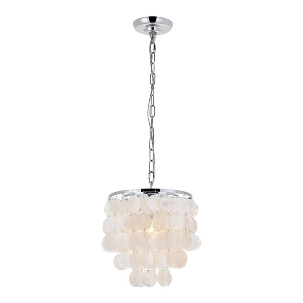 Lámpara Colgante Living District Selene Cromo Blanco 33 Cm