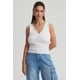 thumbnail image 3 of Polera Mujer Textura Escote V Blanco, 3 of 8