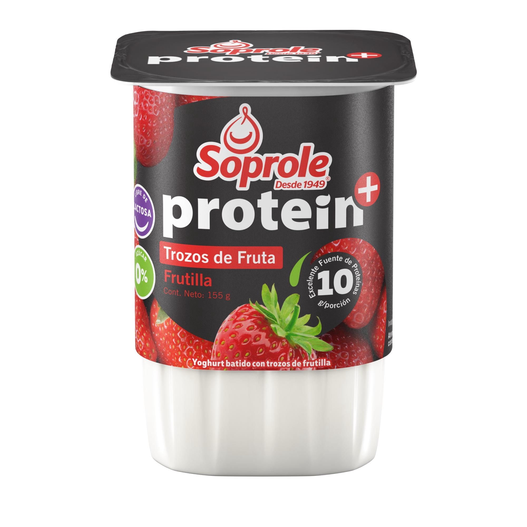 Yoghurt Protein Con Trozos Sabor Frutilla Pote 155 g Soprole