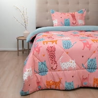 Plumón Estampado Deluxe Sherpa Kids 1.5 Plazas / Gatos – Doral