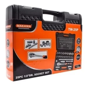 Genérico - Juego De Dados 1/2'' 25Pz Makawa Tw-25P