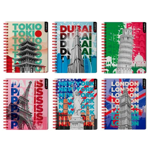 Cuaderno Rhein: Pack 10 cuadernos universitarios 100 hojas 7 mm Travel Soft